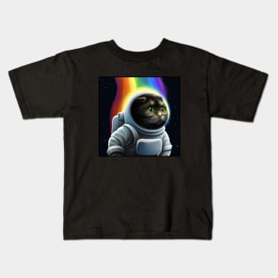 Rainbow Space Cat Kids T-Shirt